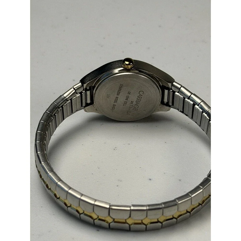Carriage by Timex Women’s Two Tone Quartz Watch Stretch Band